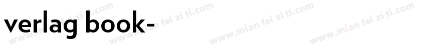 verlag book字体转换